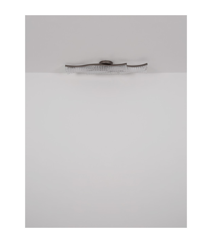 Juliet Integrated LED Semi Flush Ceiling Light Graphite Matt LED 3200K-8