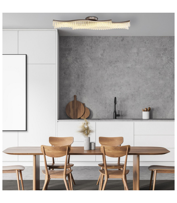 Juliet Integrated LED Semi Flush Ceiling Light Graphite Matt LED 3200K-9