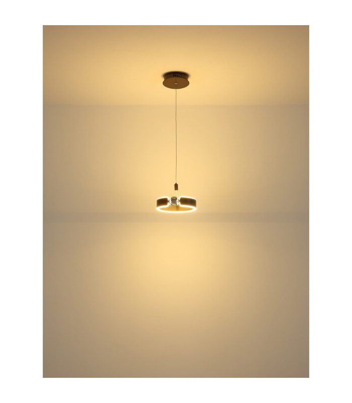 Hendricks Pendant Ceiling Light Bronze Colored Brushed LED 3000K-4