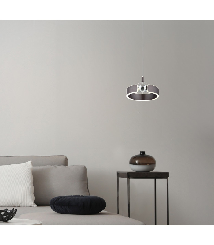 Hendricks Pendant Ceiling Light Bronze Colored Brushed LED 3000K-5