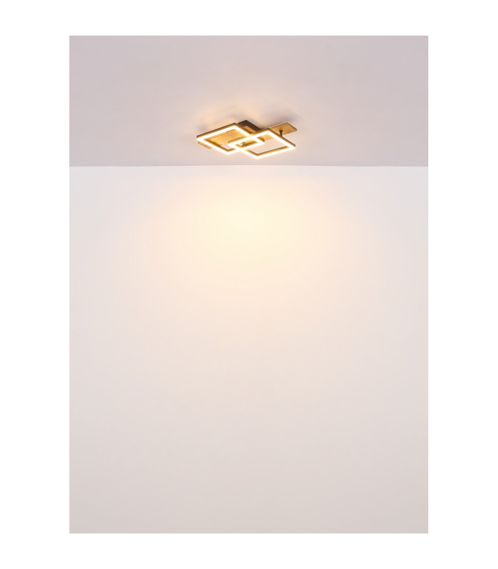 Jeffry Integrated LED Semi Flush Ceiling Light Matt Black LED 3000K-6