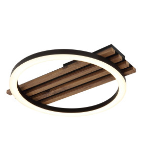 Tisha 34x30cm Integrated LED Semi Flush Ceiling Light Matt Black LED 3000K-1