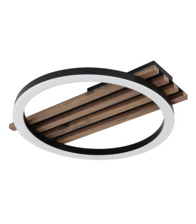 Tisha 34x30cm Integrated LED Semi Flush Ceiling Light Matt Black LED 3000K-2