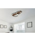 Tisha Integrated LED Semi Flush Ceiling Light Matt Black 2x LED 3000K-6
