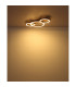 Tisha 62x30cm Integrated LED Semi Flush Ceiling Light Matt Black 3x LED 3000K-5
