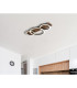 Tisha 62x30cm Integrated LED Semi Flush Ceiling Light Matt Black 3x LED 3000K-6