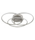 Kombos 45.6cm Integrated LED Semi Flush Ceiling Light Nickel Matt 3x LED 4000K-2