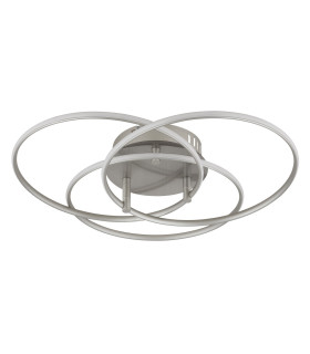 Kombos 45.6cm Integrated LED Semi Flush Ceiling Light Nickel Matt 3x LED 4000K-2