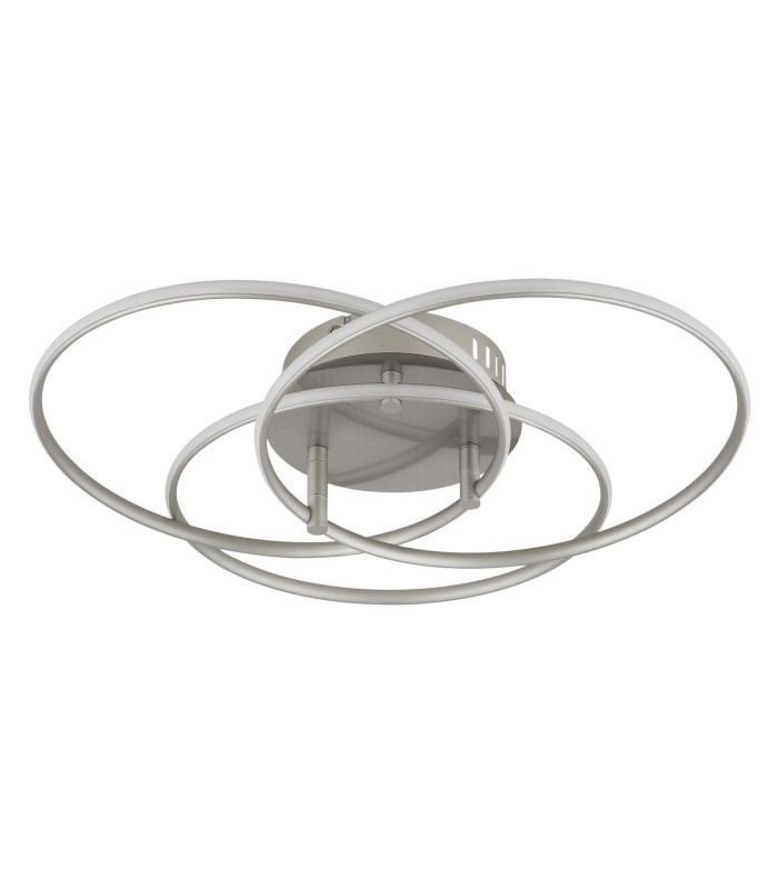 Kombos 45.6cm Integrated LED Semi Flush Ceiling Light Nickel Matt 3x LED 4000K-2