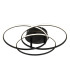 Kombos 45.6cm Integrated LED Semi Flush Ceiling Light Matt Black 3x LED 4000K-1