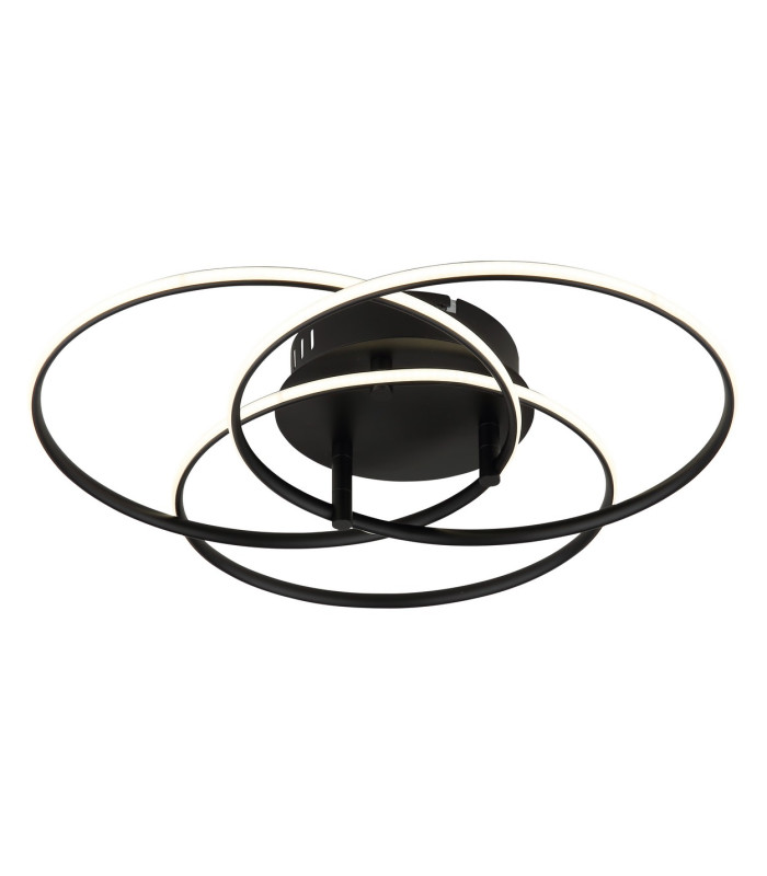 Kombos 45.6cm Integrated LED Semi Flush Ceiling Light Matt Black 3x LED 4000K-1