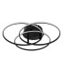 Kombos 45.6cm Integrated LED Semi Flush Ceiling Light Matt Black 3x LED 4000K-2