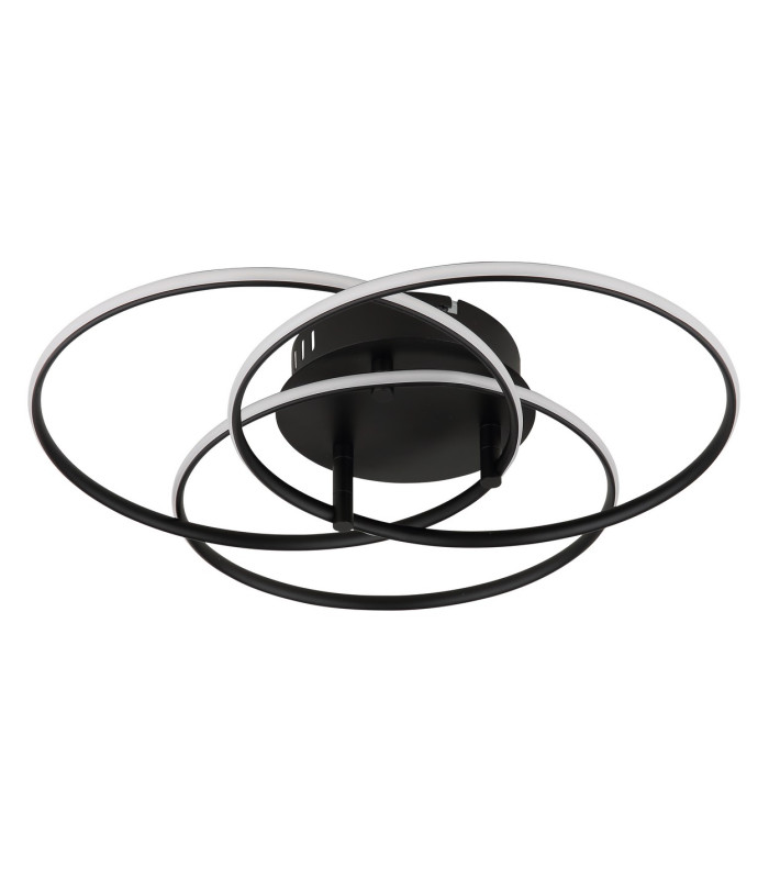 Kombos 45.6cm Integrated LED Semi Flush Ceiling Light Matt Black 3x LED 4000K-2