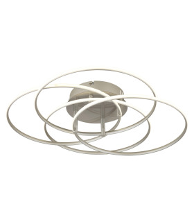 Kombos 51.5cm Integrated LED Semi Flush Ceiling Light Nickel Matt 4x LED 4000K-1