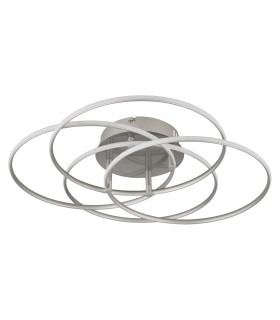Kombos 51.5cm Integrated LED Semi Flush Ceiling Light Nickel Matt 4x LED 4000K-2