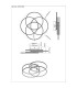 Kombos 51.5cm Integrated LED Semi Flush Ceiling Light Nickel Matt 4x LED 4000K-6