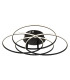 Kombos 51.5cm Integrated LED Semi Flush Ceiling Light Matt Black 4x LED 4000K-1