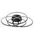 Kombos 51.5cm Integrated LED Semi Flush Ceiling Light Matt Black 4x LED 4000K-2