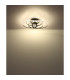 Kombos 51.5cm Integrated LED Semi Flush Ceiling Light Matt Black 4x LED 4000K-4