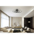 Kombos 51.5cm Integrated LED Semi Flush Ceiling Light Matt Black 4x LED 4000K-5