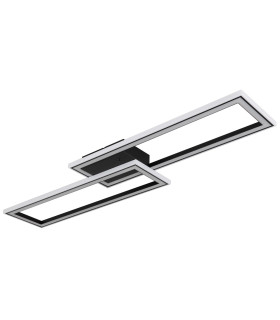 Mirella Integrated LED Semi Flush Ceiling Light Matt Black LED Dimmable 2700-6500K Remote Control Timer-2