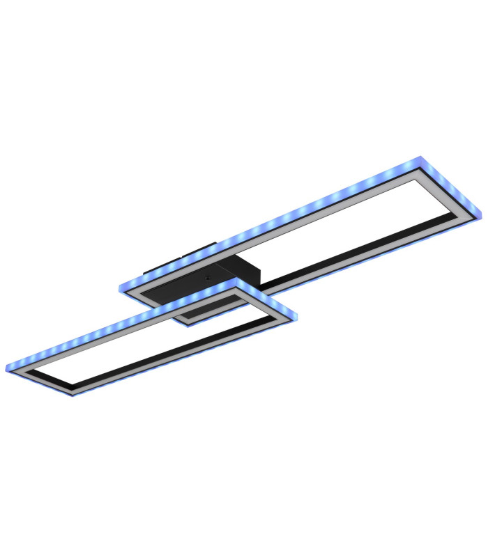 Mirella Integrated LED Semi Flush Ceiling Light Matt Black LED Dimmable 2700-6500K Remote Control Timer-9