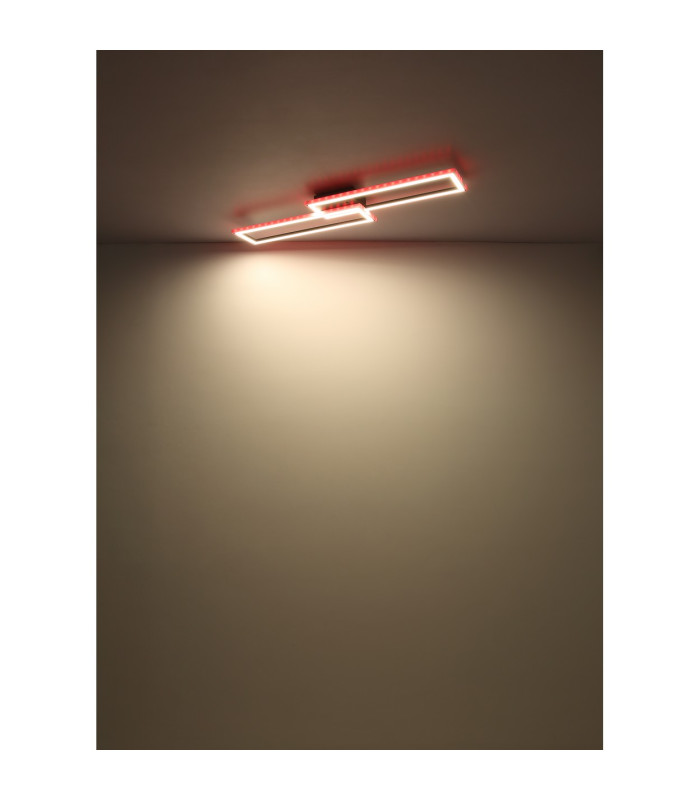 Mirella Integrated LED Semi Flush Ceiling Light Matt Black LED Dimmable 2700-6500K Remote Control Timer-13