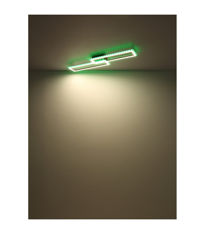 Mirella Integrated LED Semi Flush Ceiling Light Matt Black LED Dimmable 2700-6500K Remote Control Timer-14