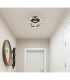 Melisand Integrated LED Semi Flush Ceiling Light Anthracite Matt LED 2700-6000K-9