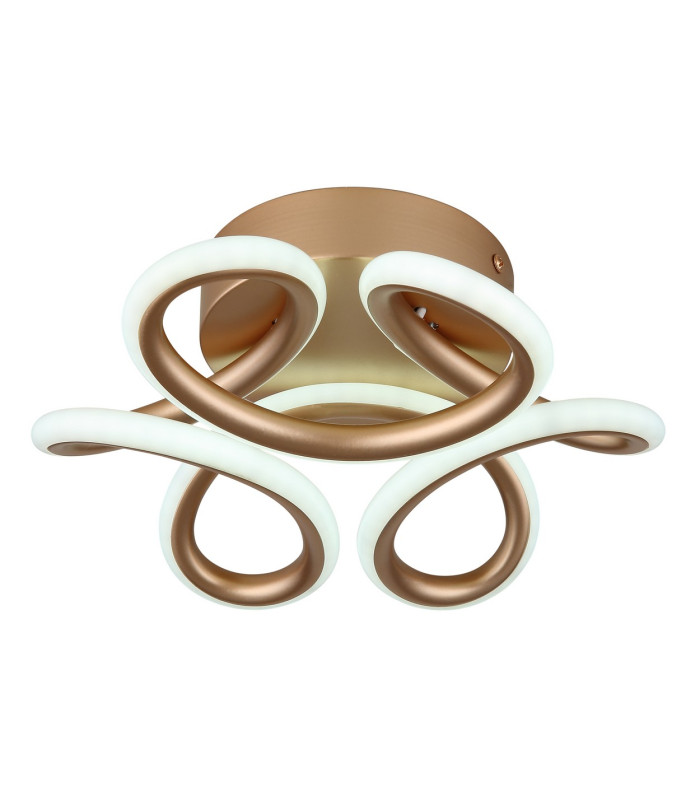 Melisand Integrated LED Semi Flush Ceiling Light Champagne Colored Matt LED 2700-6000K-5