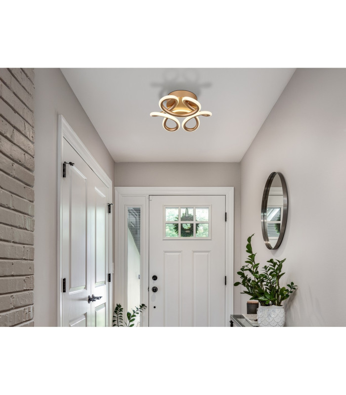 Melisand Integrated LED Semi Flush Ceiling Light Champagne Colored Matt LED 2700-6000K-9