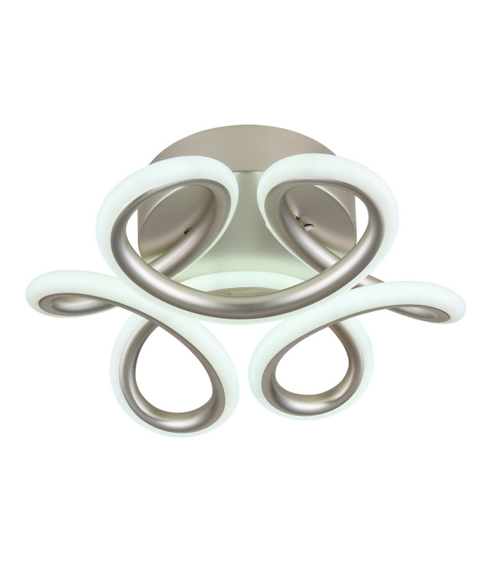Melisand Integrated LED Semi Flush Ceiling Light Silver Colored Matt LED 2700-6000K-5