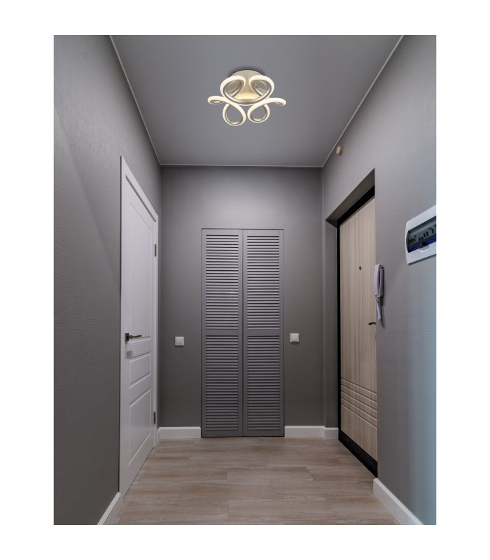 Melisand Integrated LED Semi Flush Ceiling Light Silver Colored Matt LED 2700-6000K-9