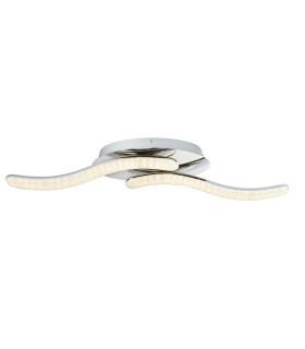 Nabro Integrated LED Semi Flush Ceiling Light Chrome 2x LED 3500K-1