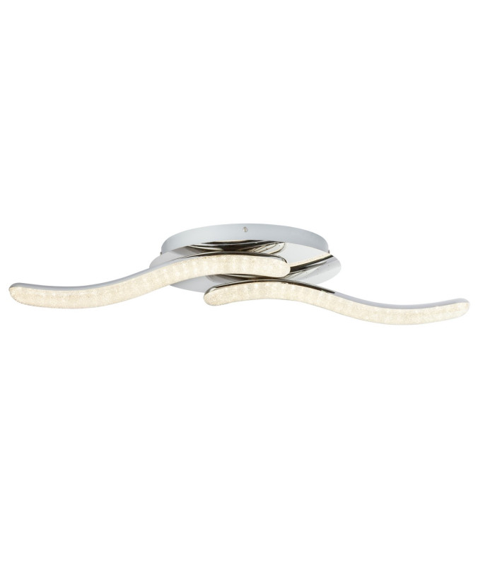 Nabro Integrated LED Semi Flush Ceiling Light Chrome 2x LED 3500K-1