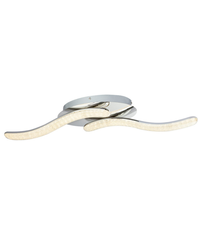Nabro Integrated LED Semi Flush Ceiling Light Chrome 2x LED 3500K-3