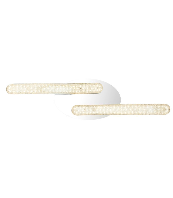 Nabro Integrated LED Semi Flush Ceiling Light Chrome 2x LED 3500K-4