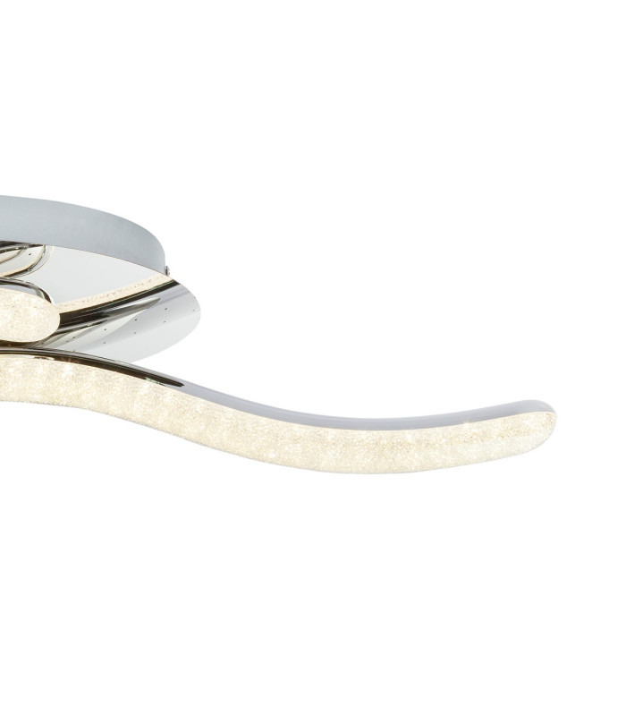 Nabro Integrated LED Semi Flush Ceiling Light Chrome 2x LED 3500K-5