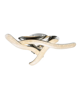 Nabro Integrated LED Semi Flush Ceiling Light Chrome LED 3500K-1