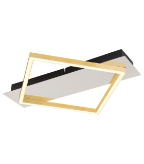 Lesina 40x35cm Integrated LED Semi Flush Ceiling Light Chrome LED 3000K-1