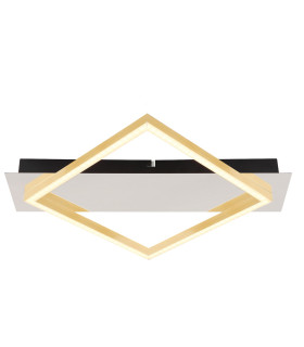 Lesina 40x35cm Integrated LED Semi Flush Ceiling Light Chrome LED 3000K-2