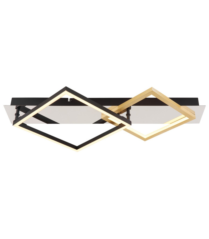 Lesina 59x36cm Integrated LED Semi Flush Ceiling Light Chrome LED 3000K-3