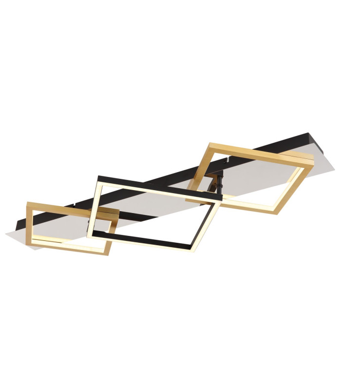 Lesina 78x36cm Integrated LED Semi Flush Ceiling Light Chrome LED 3000K-1