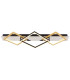 Lesina 78x36cm Integrated LED Semi Flush Ceiling Light Chrome LED 3000K-3