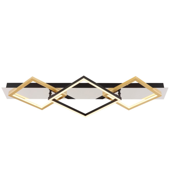 Lesina 78x36cm Integrated LED Semi Flush Ceiling Light Chrome LED 3000K-3