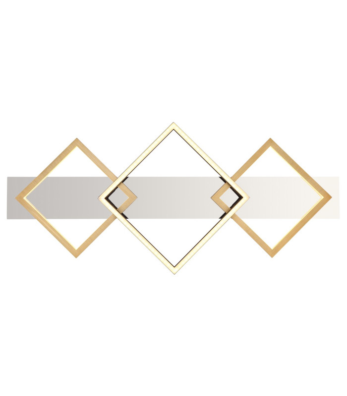 Lesina 78x36cm Integrated LED Semi Flush Ceiling Light Chrome LED 3000K-4