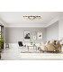 Lesina 78x36cm Integrated LED Semi Flush Ceiling Light Chrome LED 3000K-8