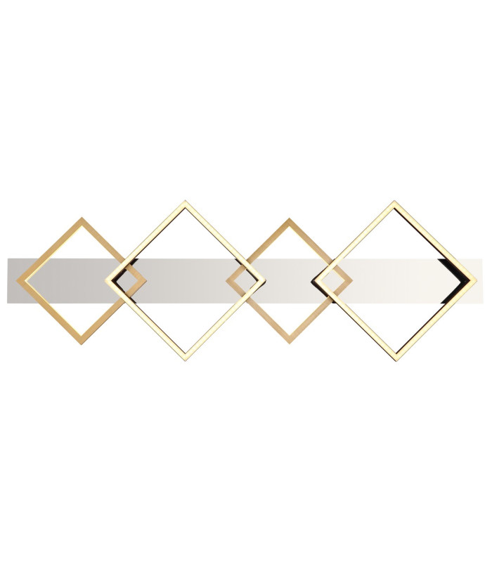 Lesina 105x36cm Integrated LED Semi Flush Ceiling Light Chrome LED 3000K-4