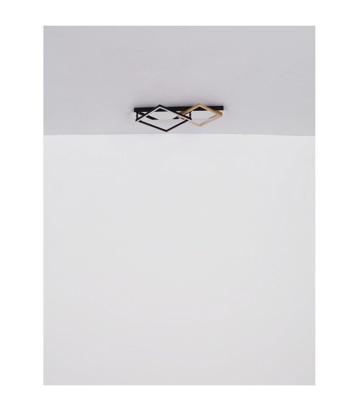 Lesina 105x36cm Integrated LED Semi Flush Ceiling Light Chrome LED 3000K-8