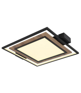 Gabaldo Integrated LED Semi Flush Ceiling Light Matt Black LED 3000K-1